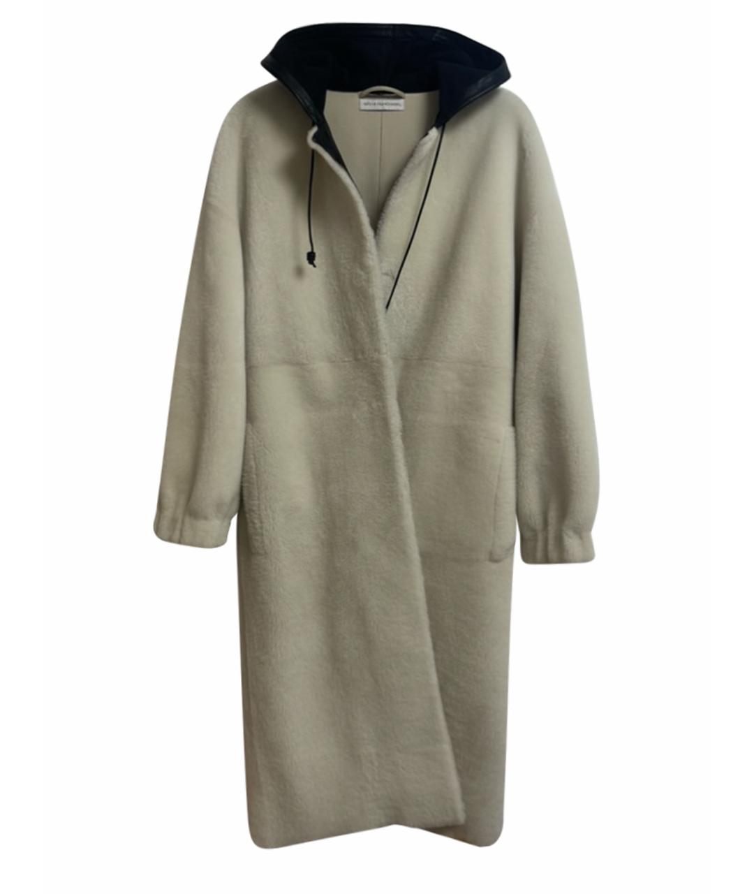 INES & MARECHAL Белая меховая дубленка, фото 1