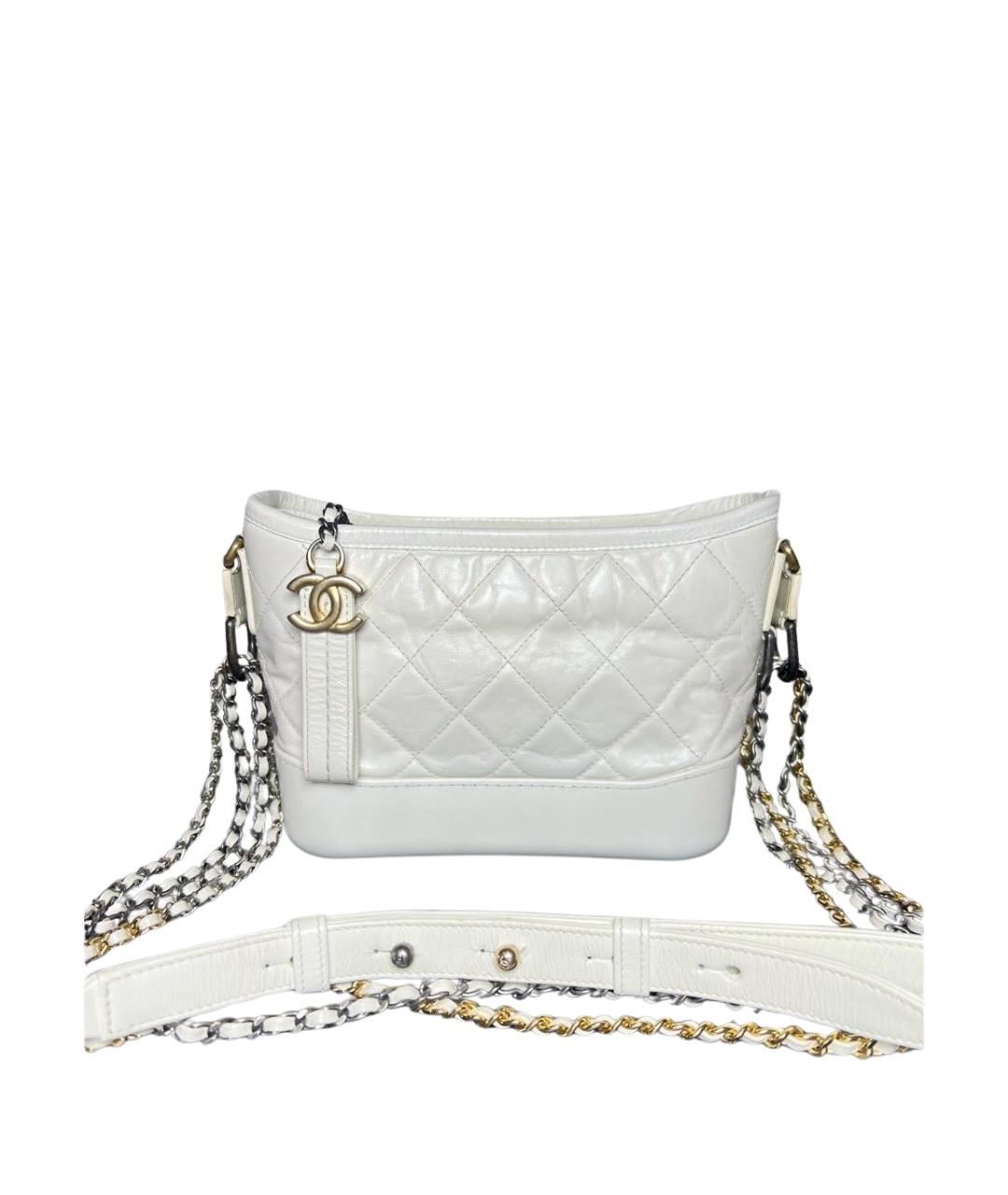 CHANEL Белая кожаная сумка через плечо, фото 1