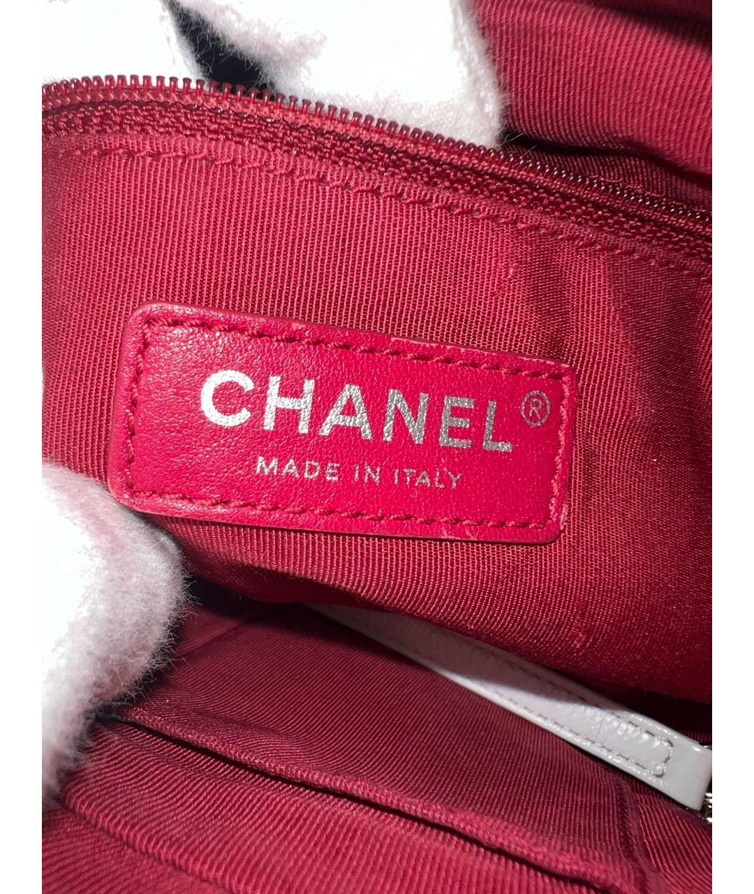 CHANEL Белая кожаная сумка через плечо, фото 7