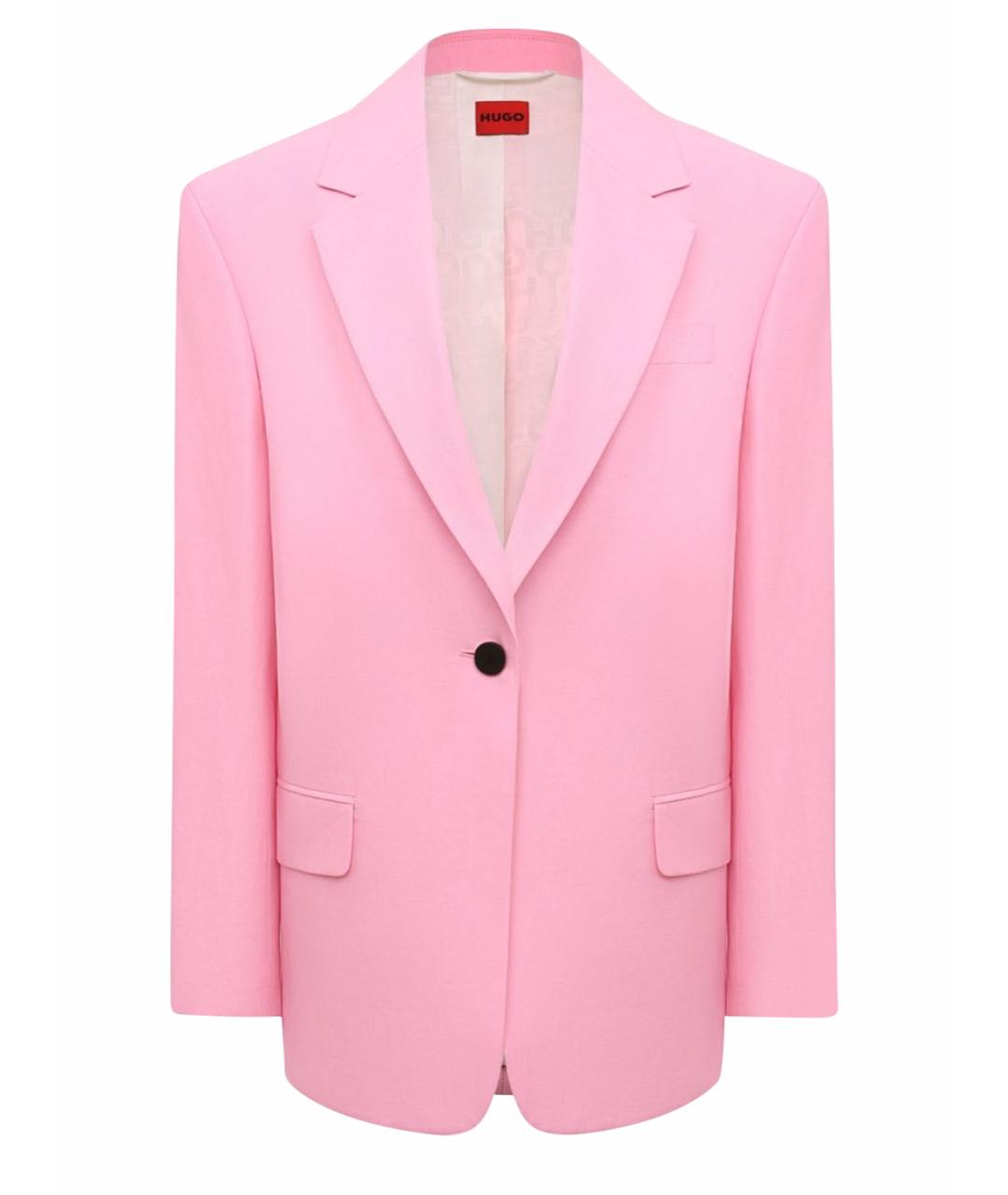 HUGO Розовый полиэстеровый костюм с брюками, фото 1