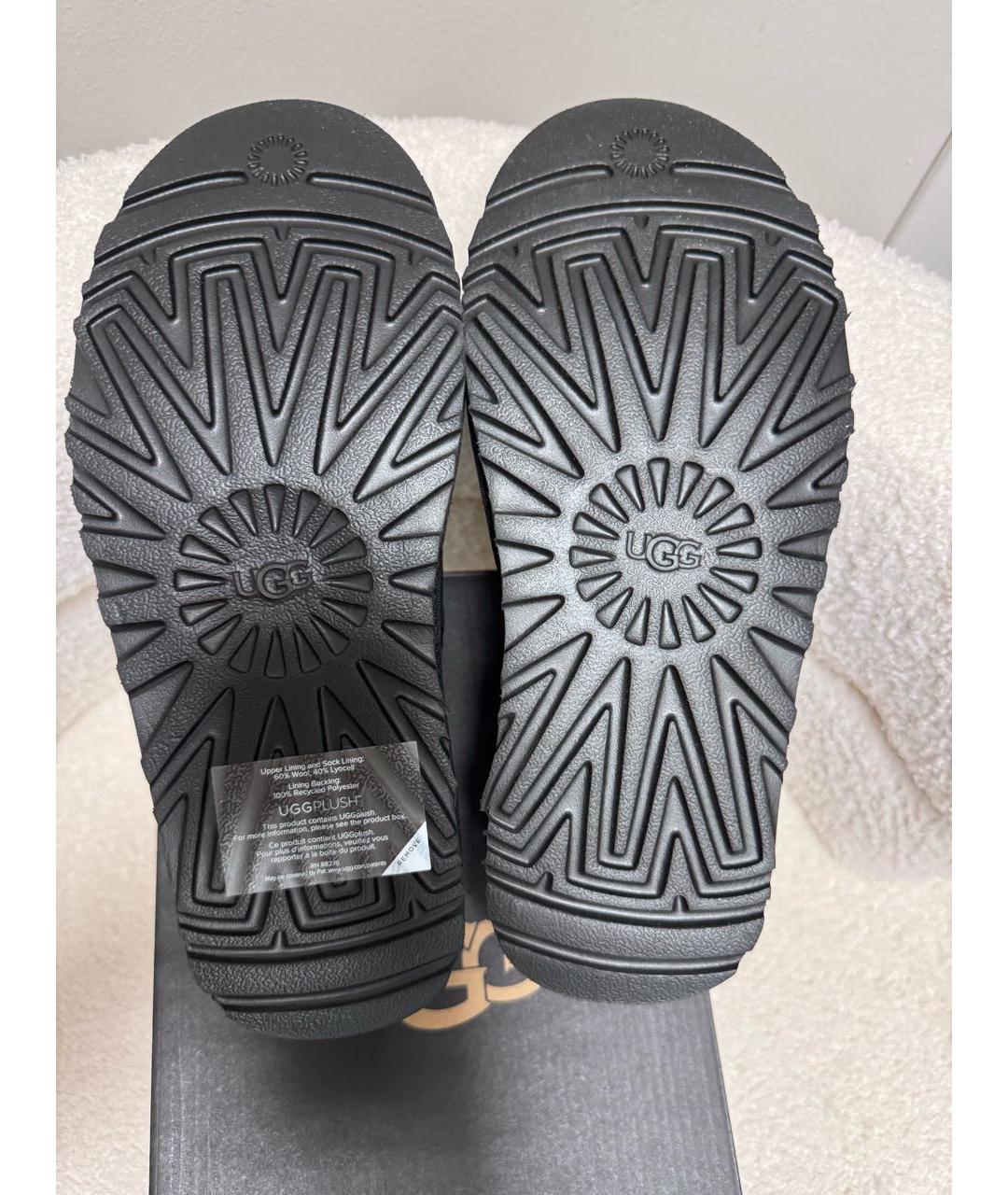 UGG AUSTRALIA Черные нубуковые ботинки, фото 5