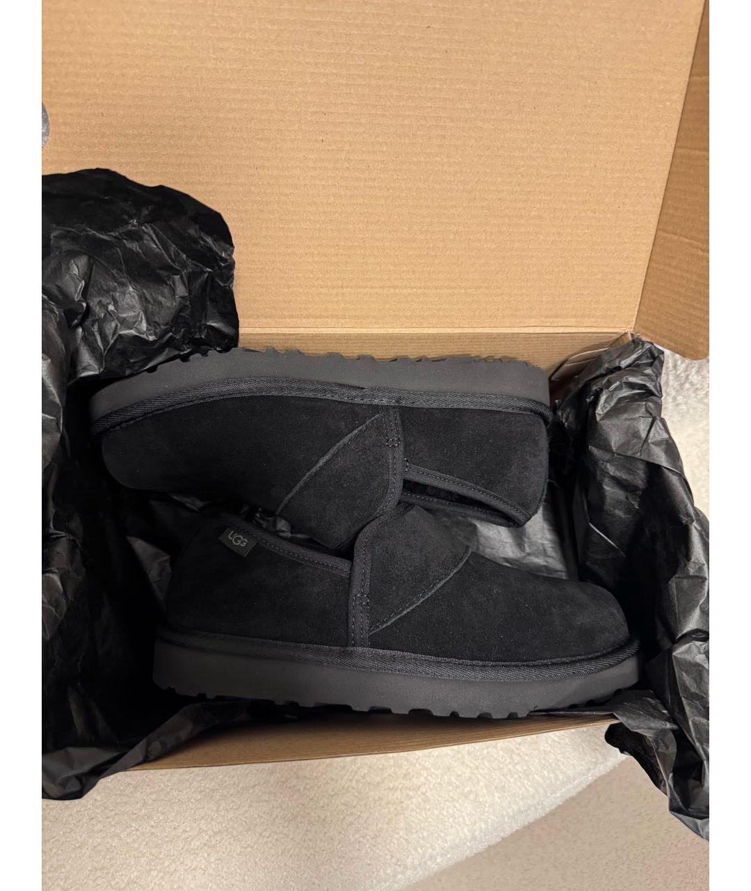 UGG AUSTRALIA Черные нубуковые ботинки, фото 6