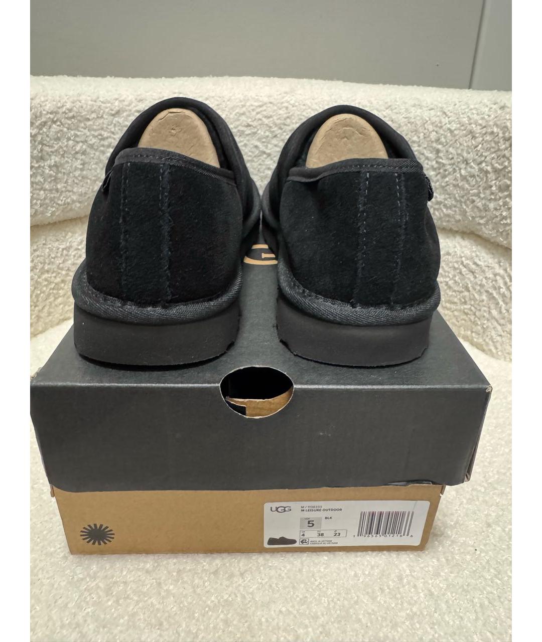 UGG AUSTRALIA Черные нубуковые ботинки, фото 4