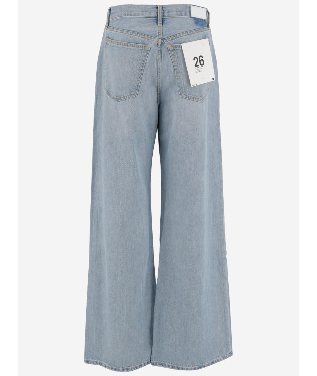 RE/DONE Синие хлопковые прямые джинсы, фото 2