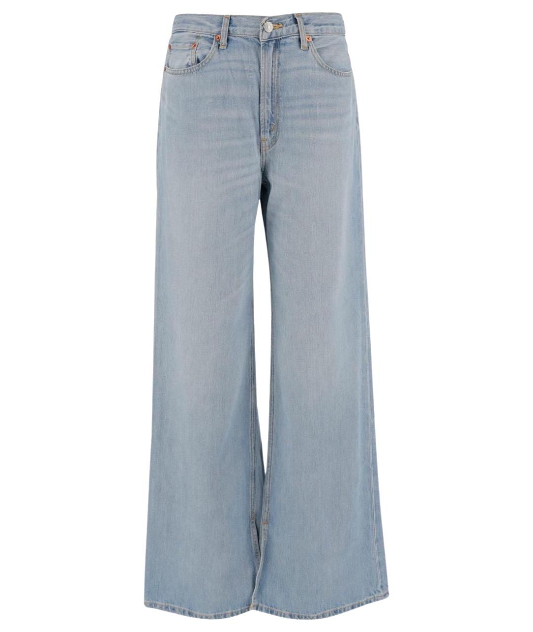 RE/DONE Синие хлопковые прямые джинсы, фото 1