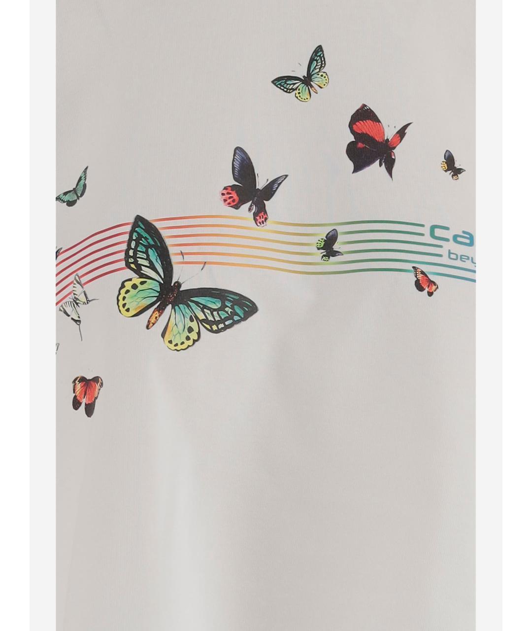 CASABLANCA Белая хлопковая футболка, фото 3