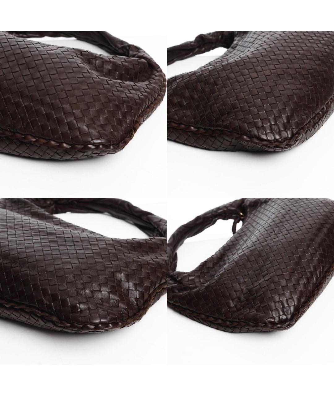 BOTTEGA VENETA Коричневая кожаная сумка с короткими ручками, фото 5