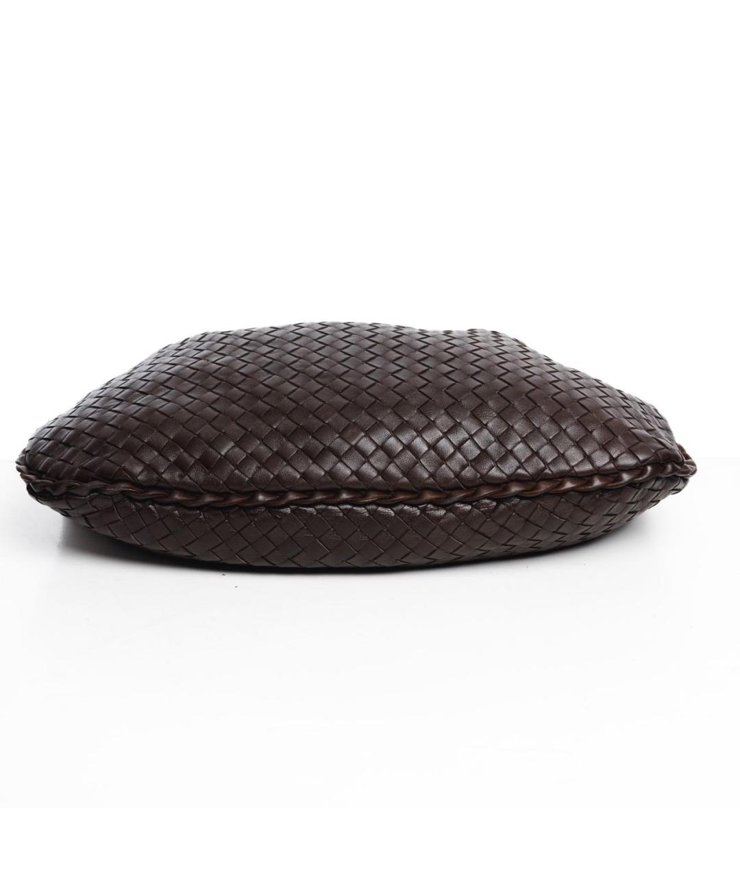 BOTTEGA VENETA Коричневая кожаная сумка с короткими ручками, фото 6