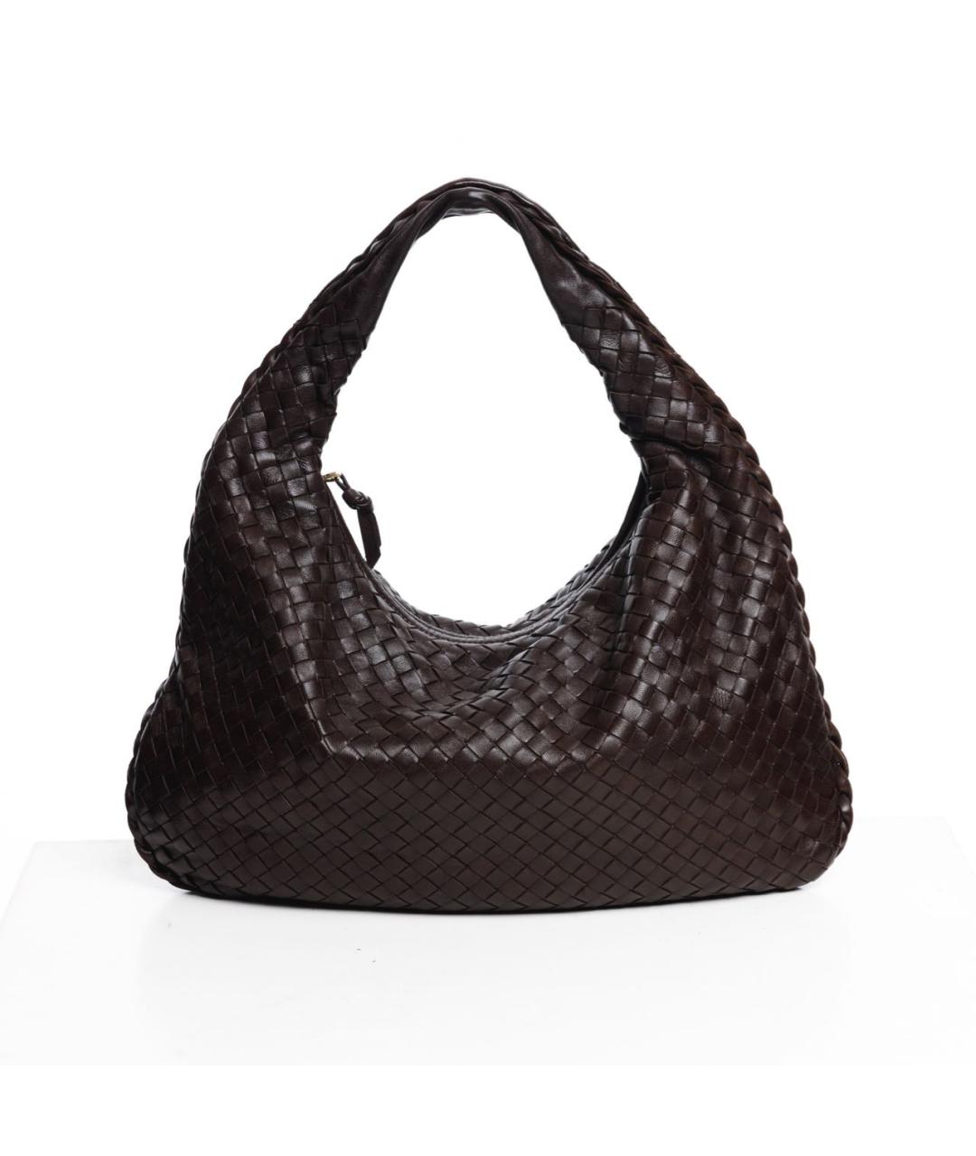 BOTTEGA VENETA Коричневая кожаная сумка с короткими ручками, фото 9