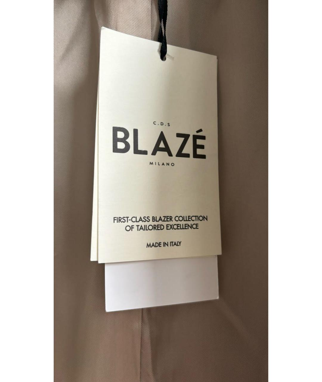 BLAZE MILANO Черный льняной жакет/пиджак, фото 5