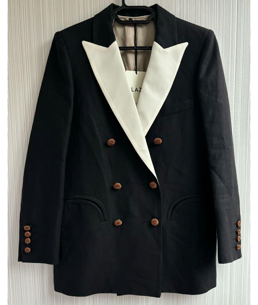 BLAZE MILANO Черный льняной жакет/пиджак, фото 9