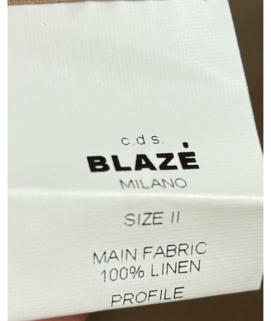 BLAZE MILANO Черный льняной жакет/пиджак, фото 7