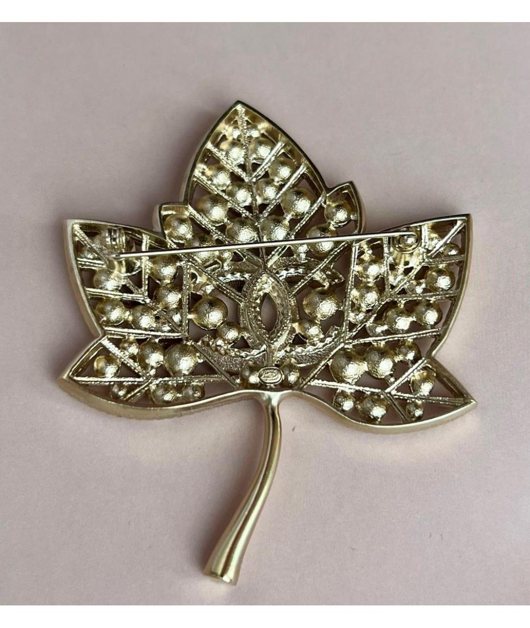 CHANEL Золотая металлическая булавка / брошь, фото 2