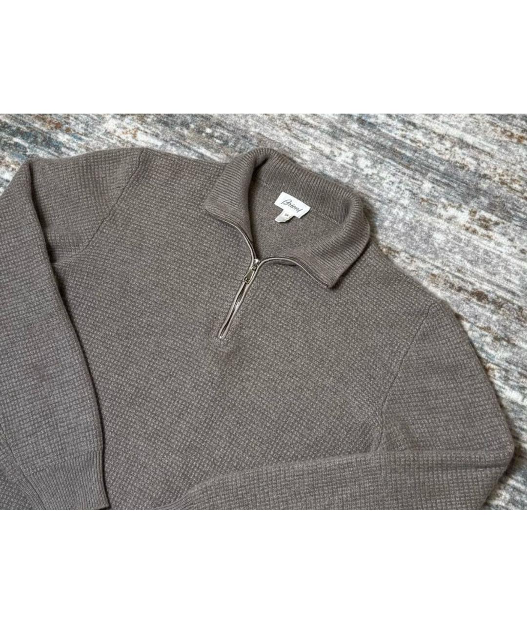 BRIONI Бежевый кашемировый джемпер / свитер, фото 2