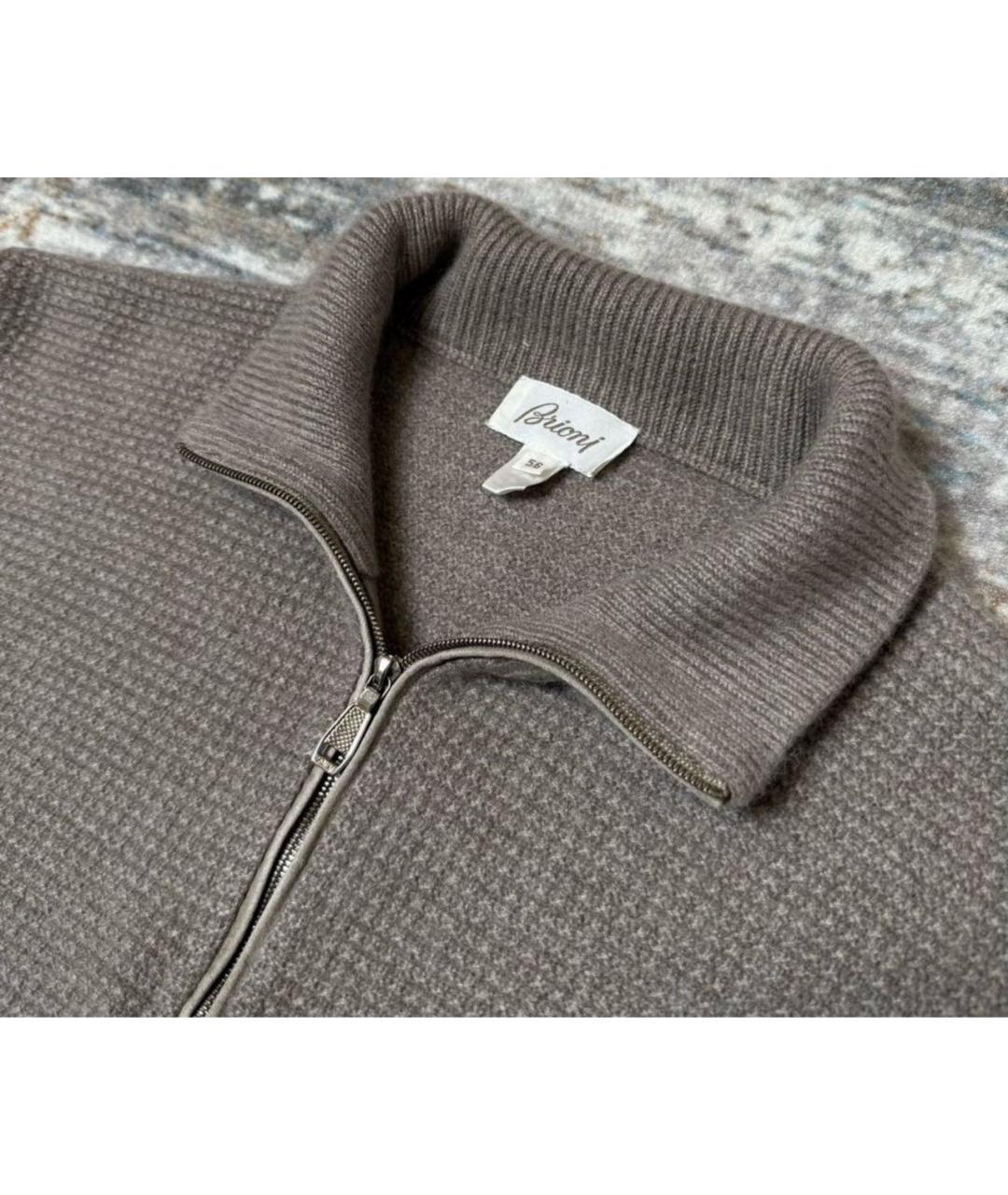 BRIONI Бежевый кашемировый джемпер / свитер, фото 3