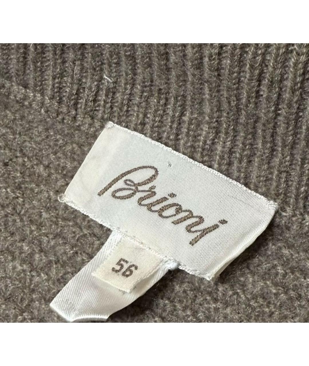 BRIONI Бежевый кашемировый джемпер / свитер, фото 4