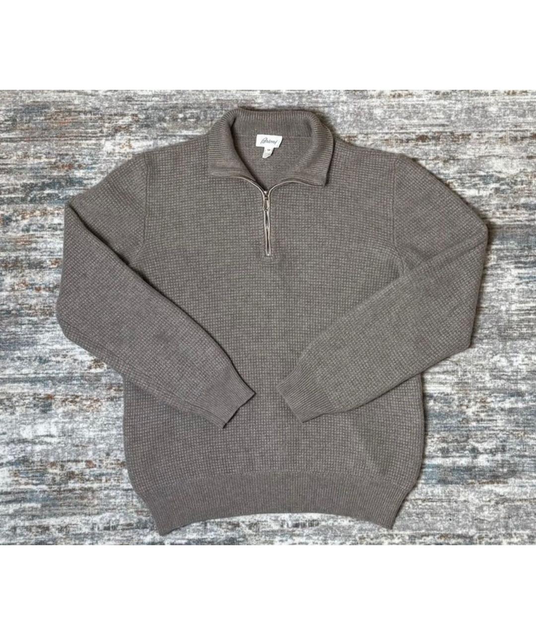 BRIONI Бежевый кашемировый джемпер / свитер, фото 7