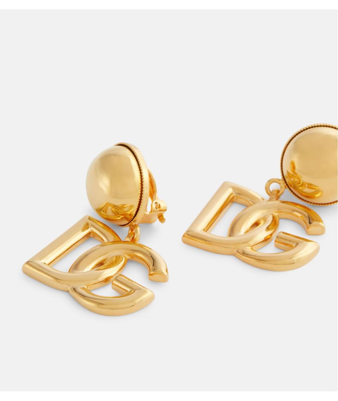 DOLCE&GABBANA Золотые металлические серьги, фото 2