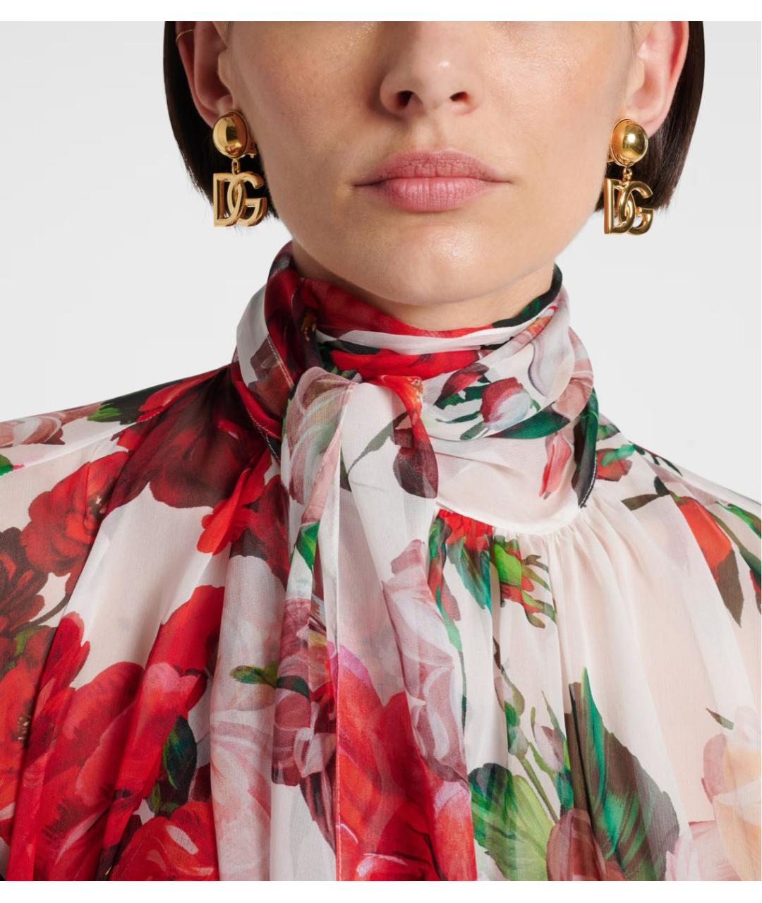 DOLCE&GABBANA Золотые металлические серьги, фото 5