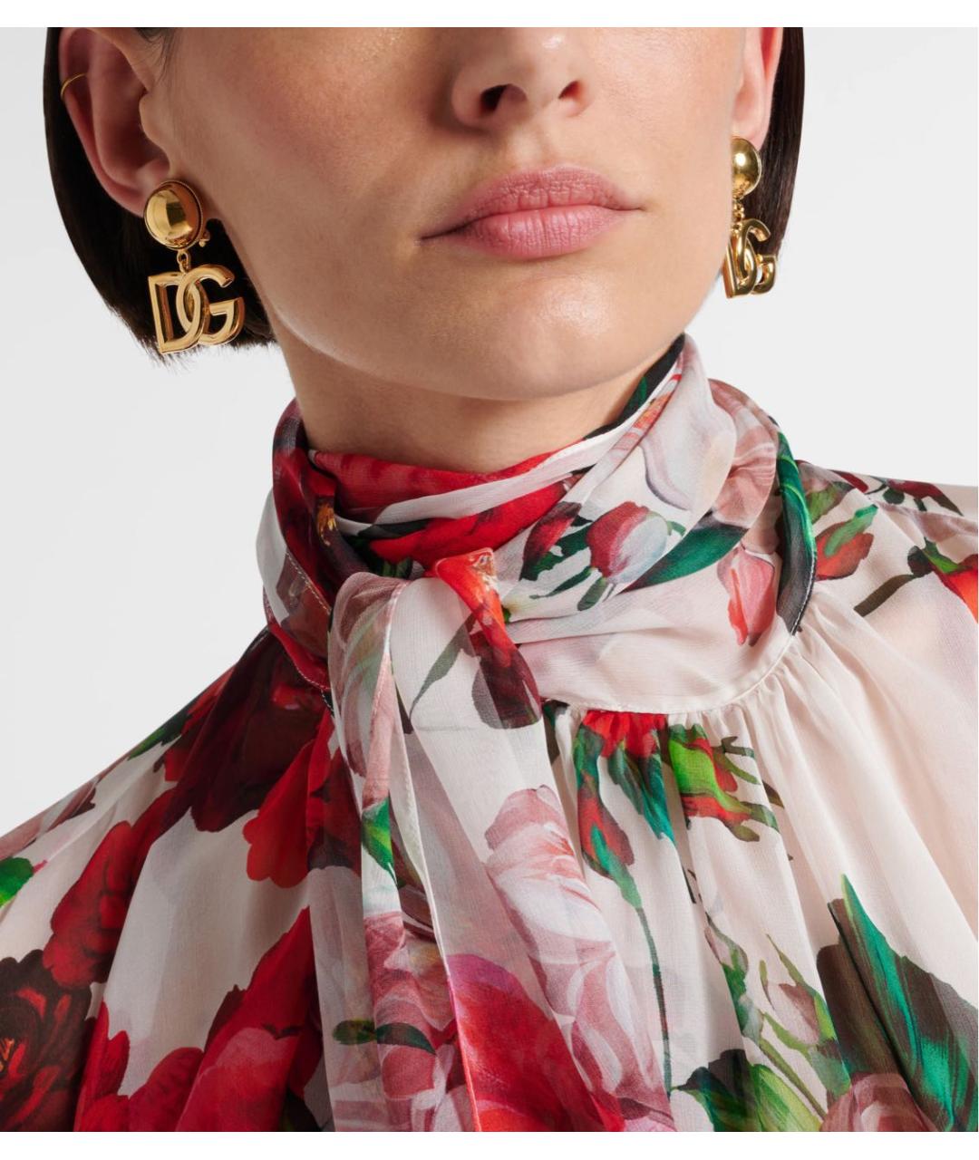 DOLCE&GABBANA Золотые металлические серьги, фото 6