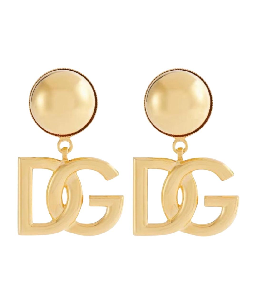 DOLCE&GABBANA Золотые металлические серьги, фото 1