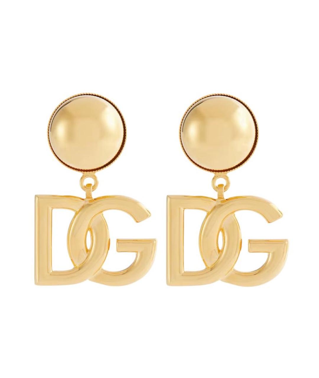 DOLCE&GABBANA Золотые металлические серьги, фото 7