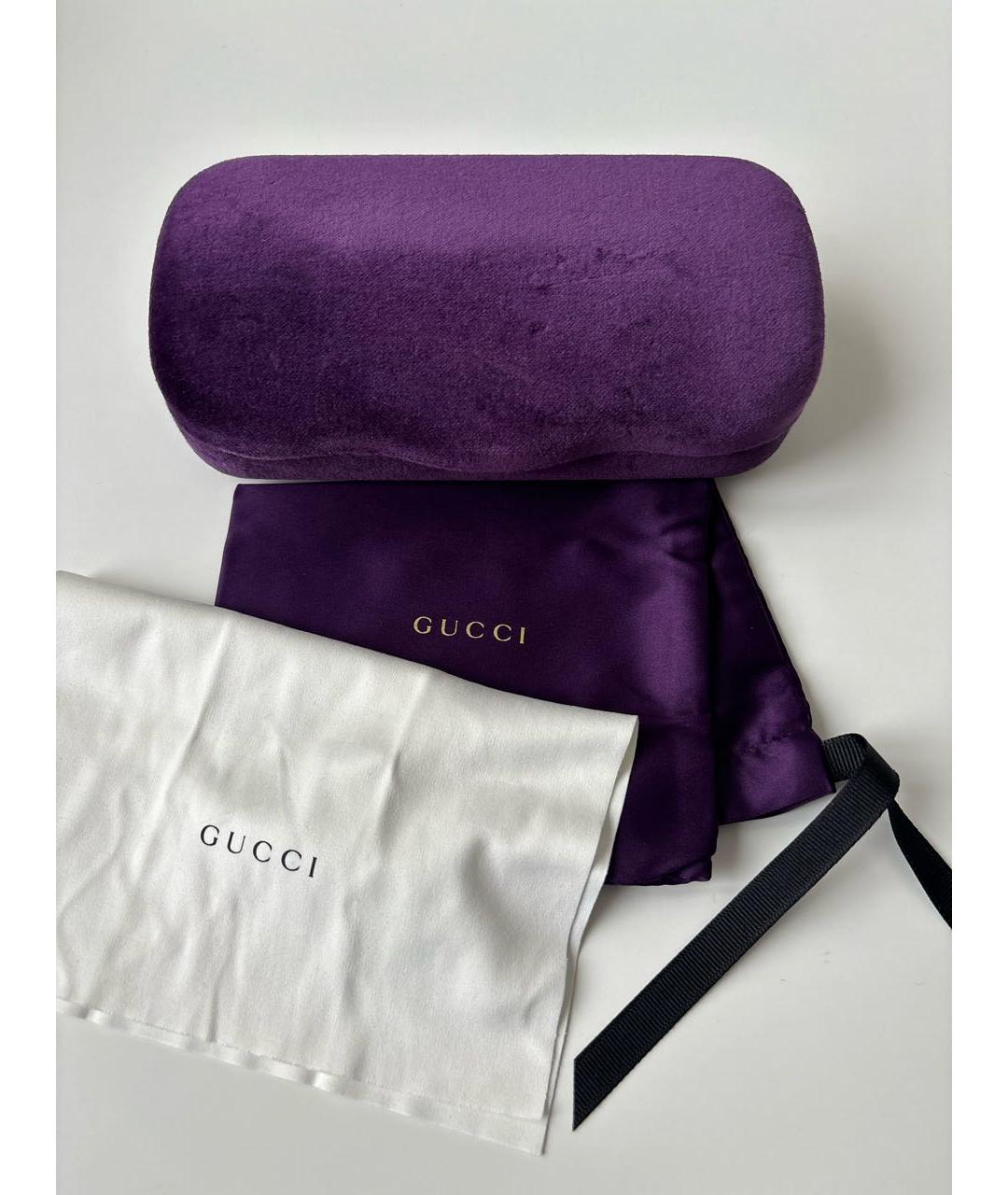 GUCCI Золотые металлические солнцезащитные очки, фото 5