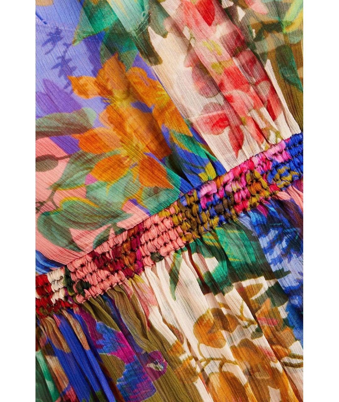 ZIMMERMANN Мульти шелковое коктейльное платье, фото 4