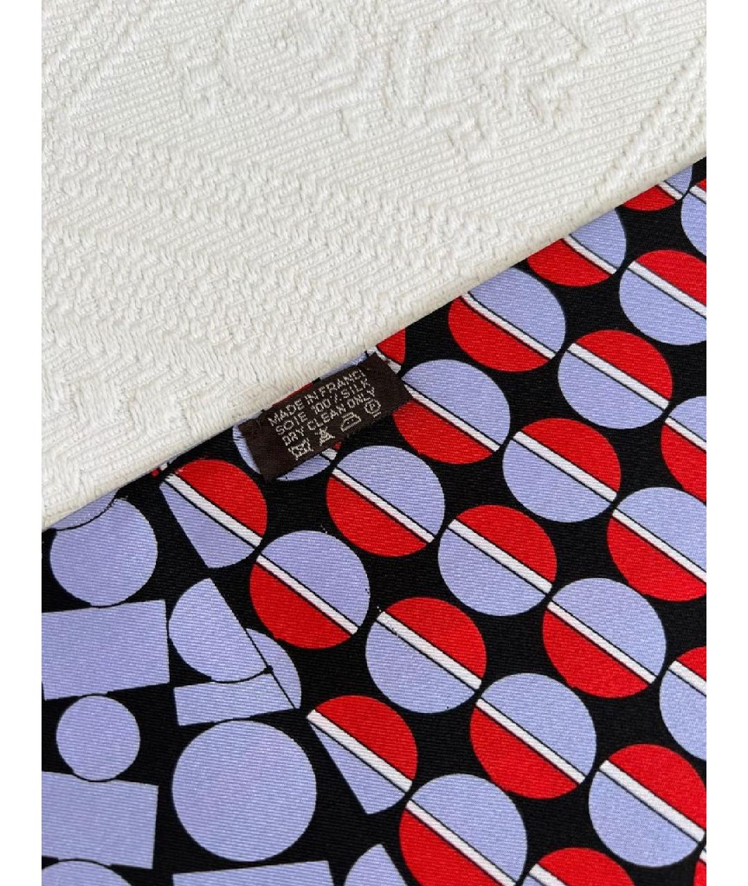 HERMES Синий шелковый шарф, фото 5