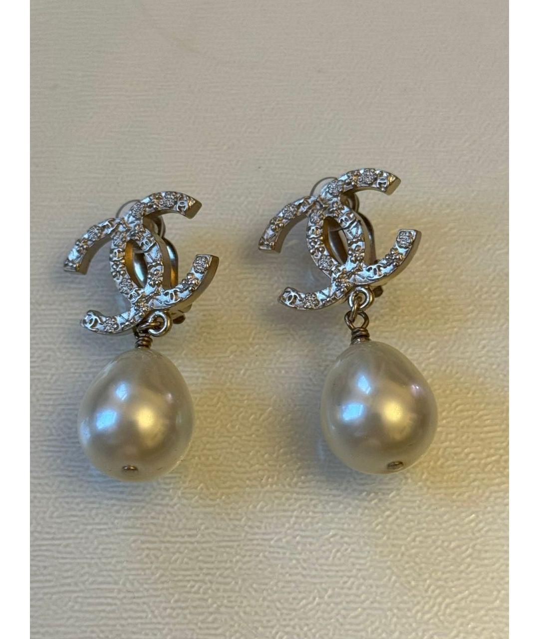 CHANEL Золотые жемчужные серьги, фото 4