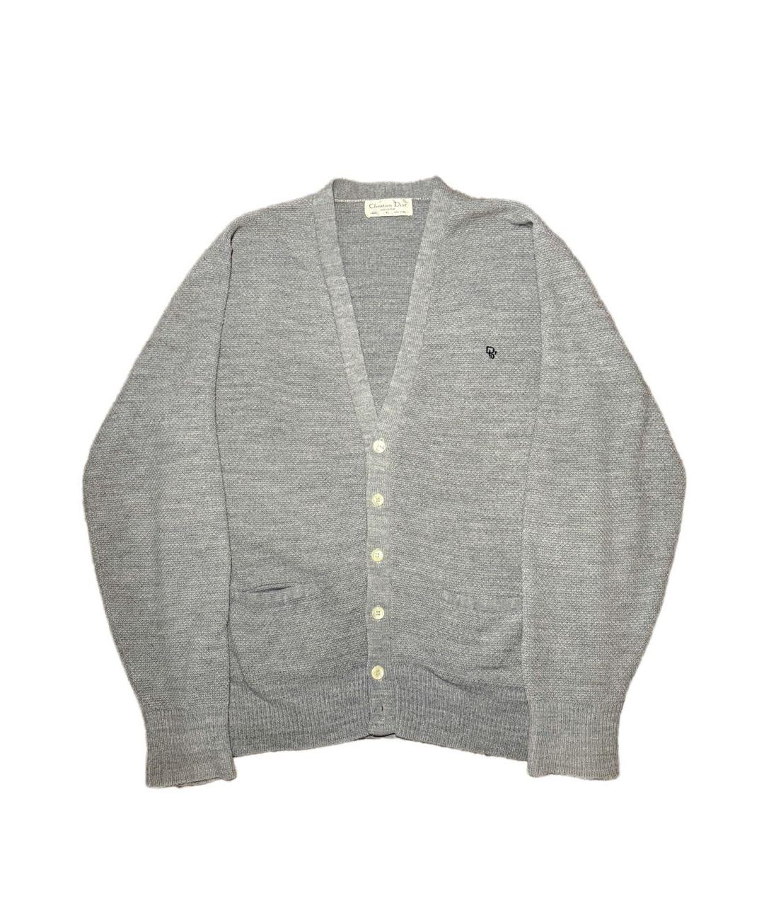CHRISTIAN DIOR Серый хлопковый кардиган, фото 5