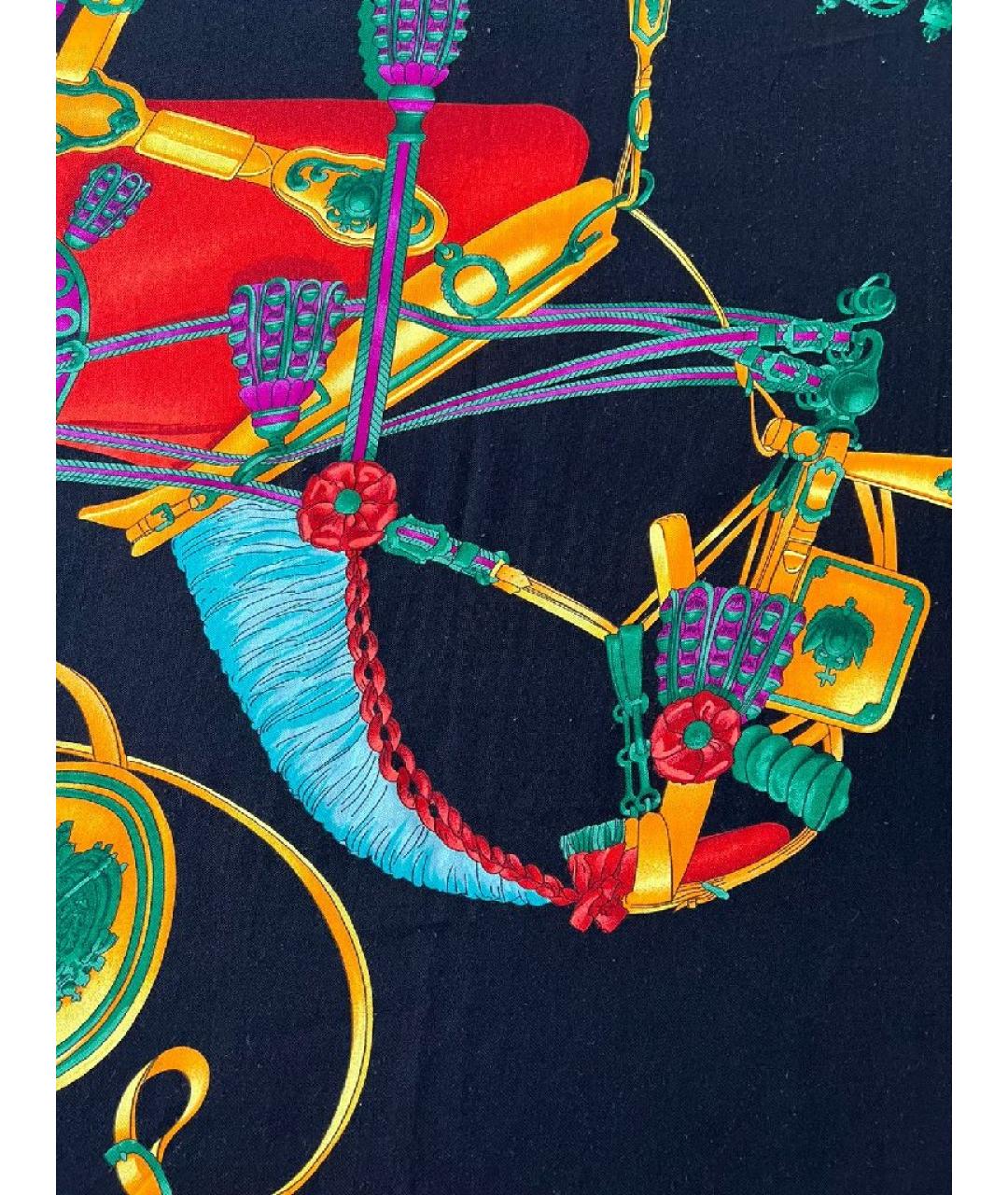 HERMES Мульти шелковый платок, фото 6