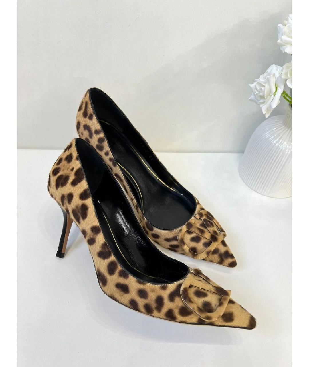 VALENTINO Коричневые текстильные туфли, фото 7