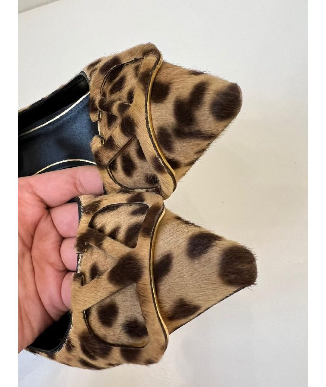 VALENTINO Коричневые текстильные туфли, фото 8