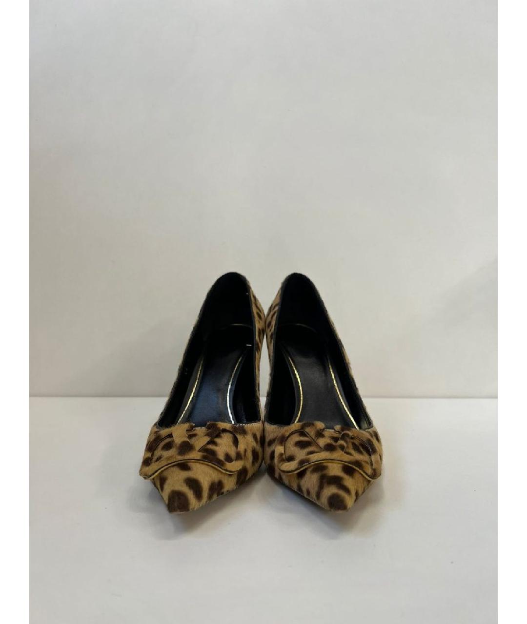 VALENTINO Коричневые текстильные туфли, фото 2