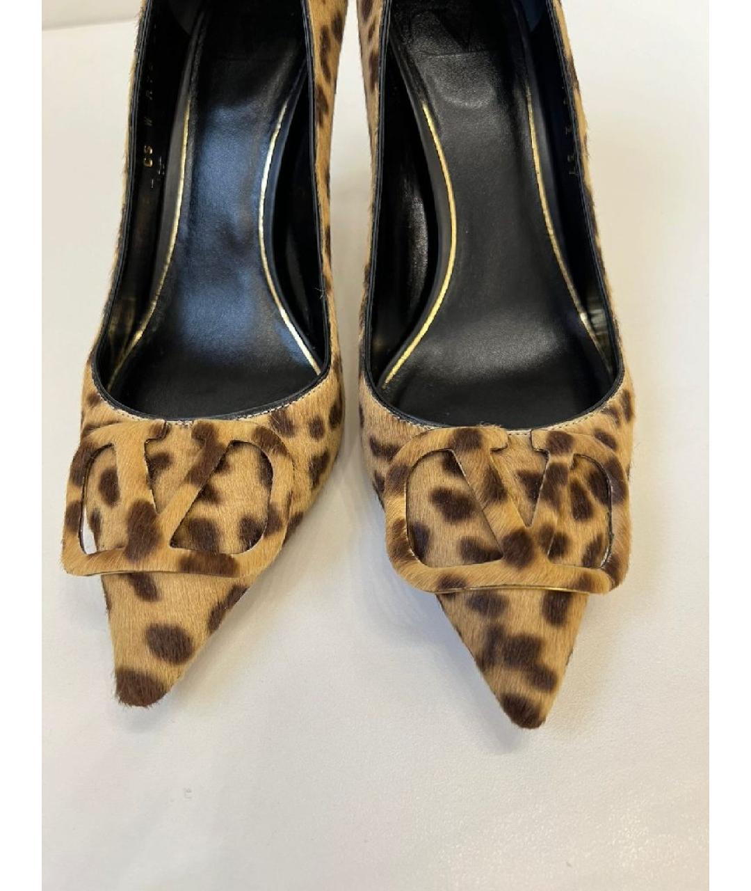 VALENTINO Коричневые текстильные туфли, фото 3