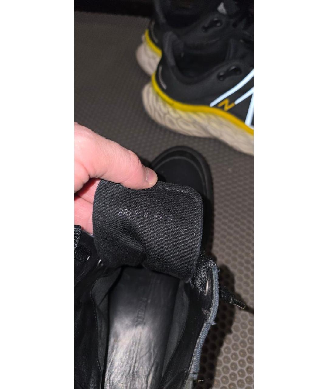 ALEXANDER MCQUEEN Темно-синие текстильные высокие ботинки, фото 5