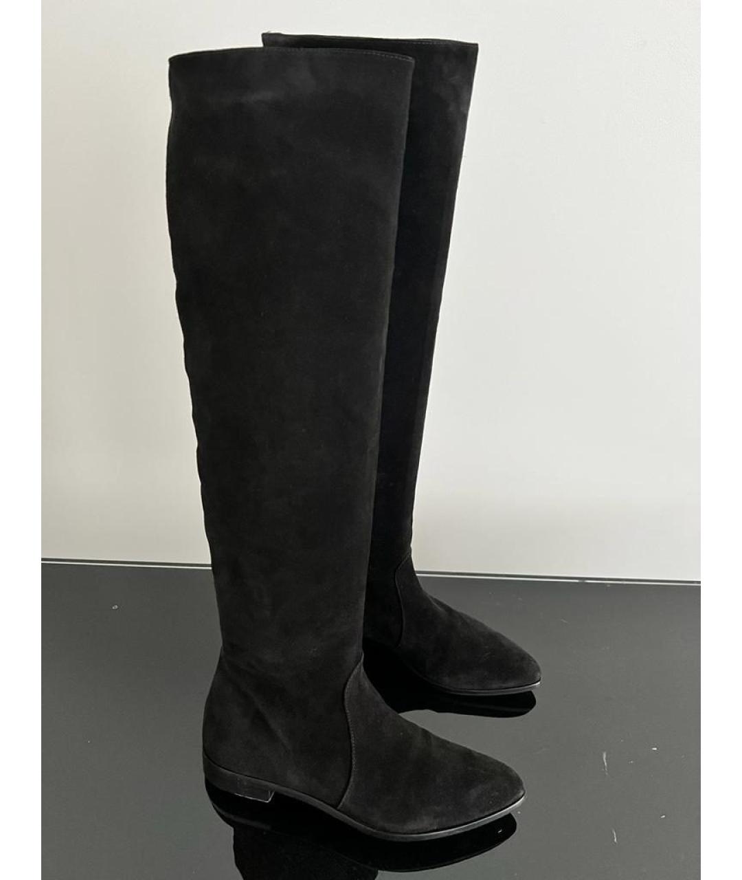 PRADA Черные замшевые сапоги, фото 9
