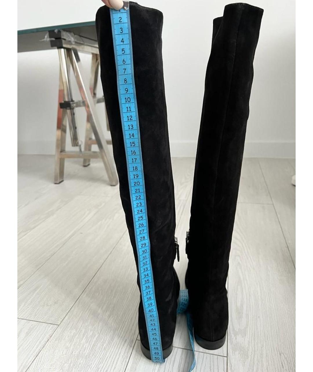 PRADA Черные замшевые сапоги, фото 7