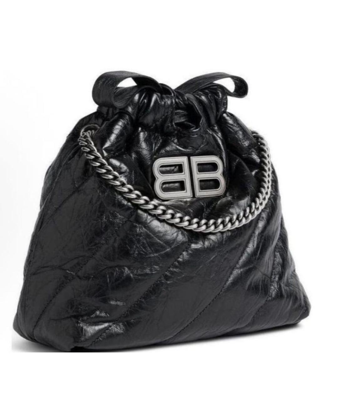 BALENCIAGA Черная кожаная сумка с короткими ручками, фото 2