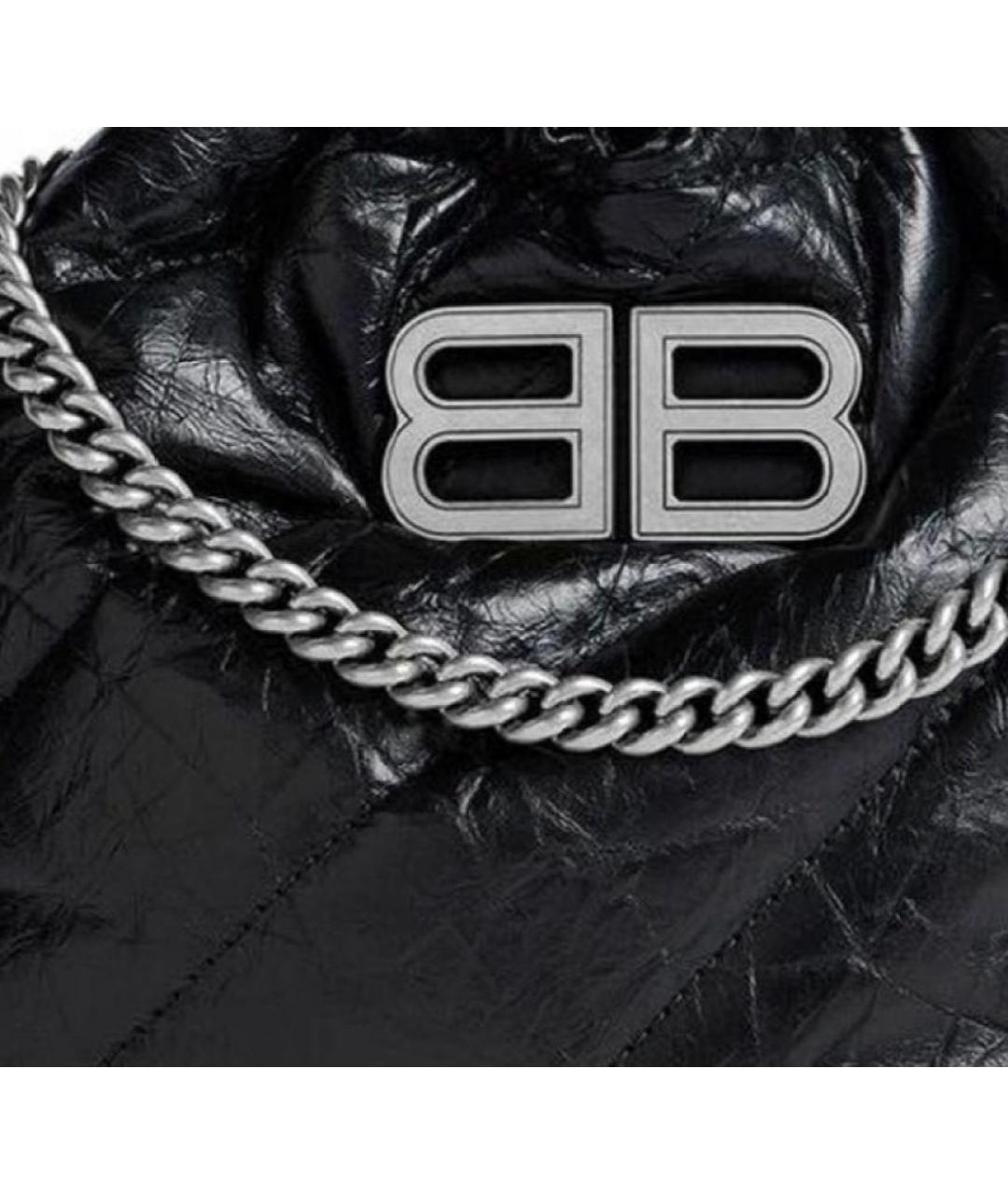 BALENCIAGA Черная кожаная сумка с короткими ручками, фото 4