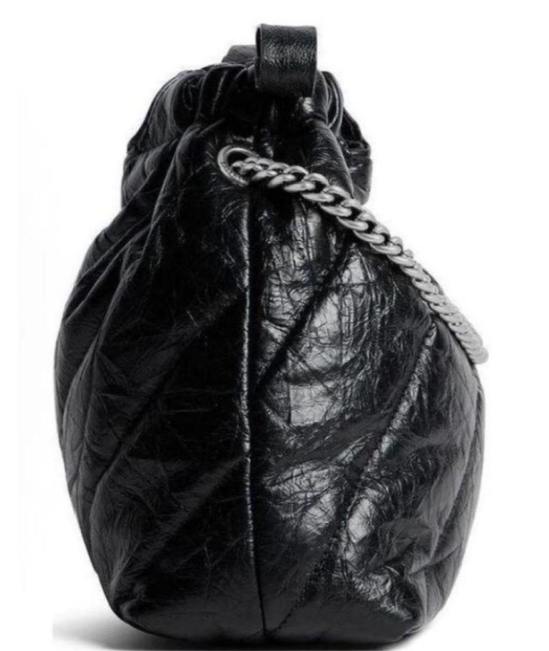 BALENCIAGA Черная кожаная сумка с короткими ручками, фото 3