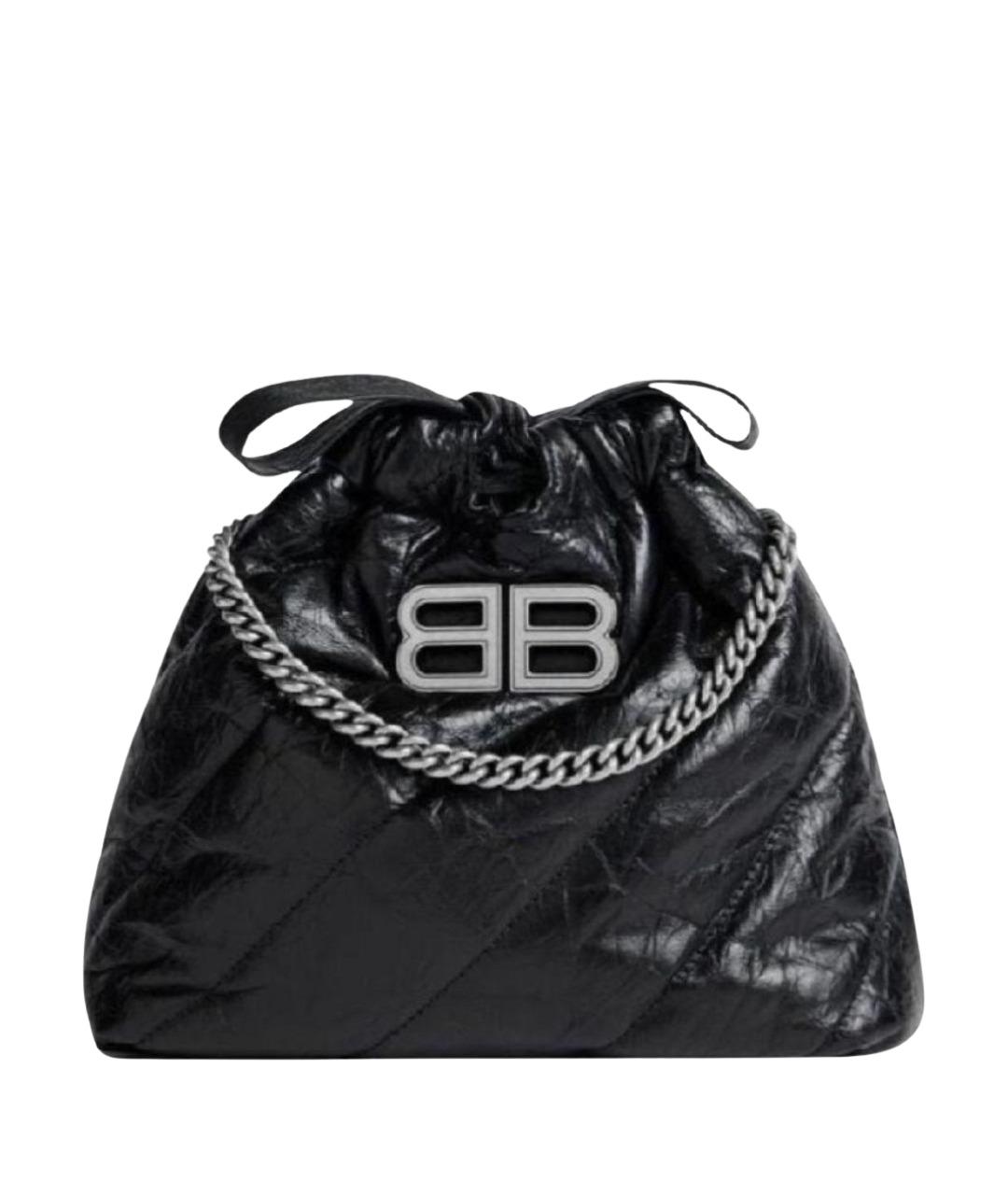 BALENCIAGA Черная кожаная сумка с короткими ручками, фото 1