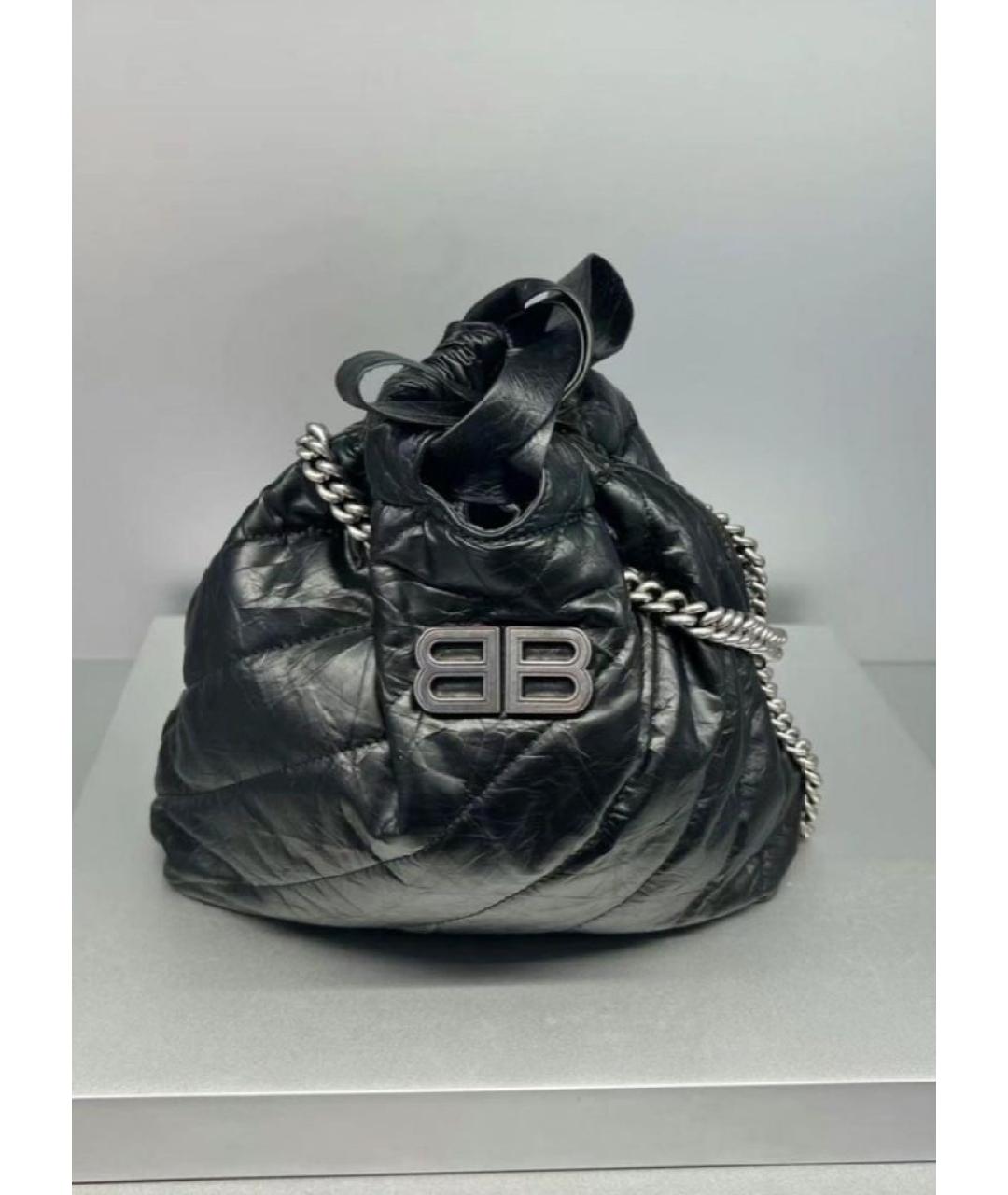 BALENCIAGA Черная кожаная сумка с короткими ручками, фото 5