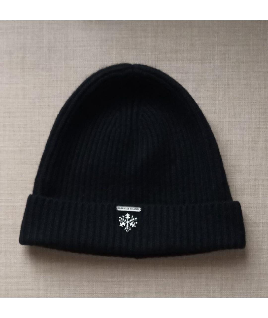 CHANEL Черная кашемировая шапка, фото 8