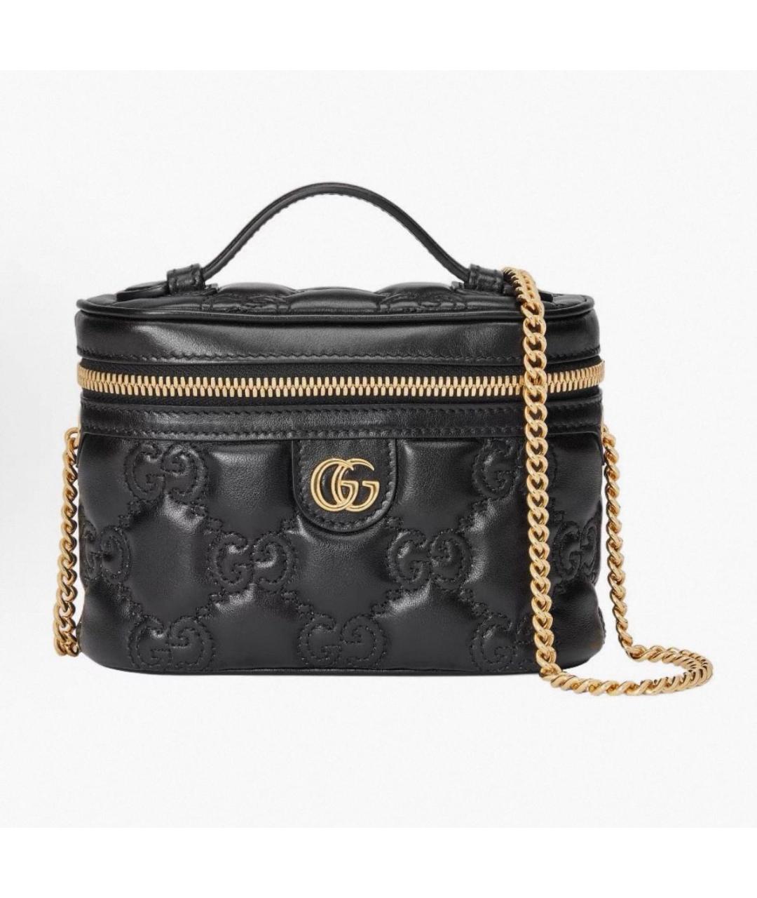 GUCCI Черная кожаная сумка через плечо, фото 7