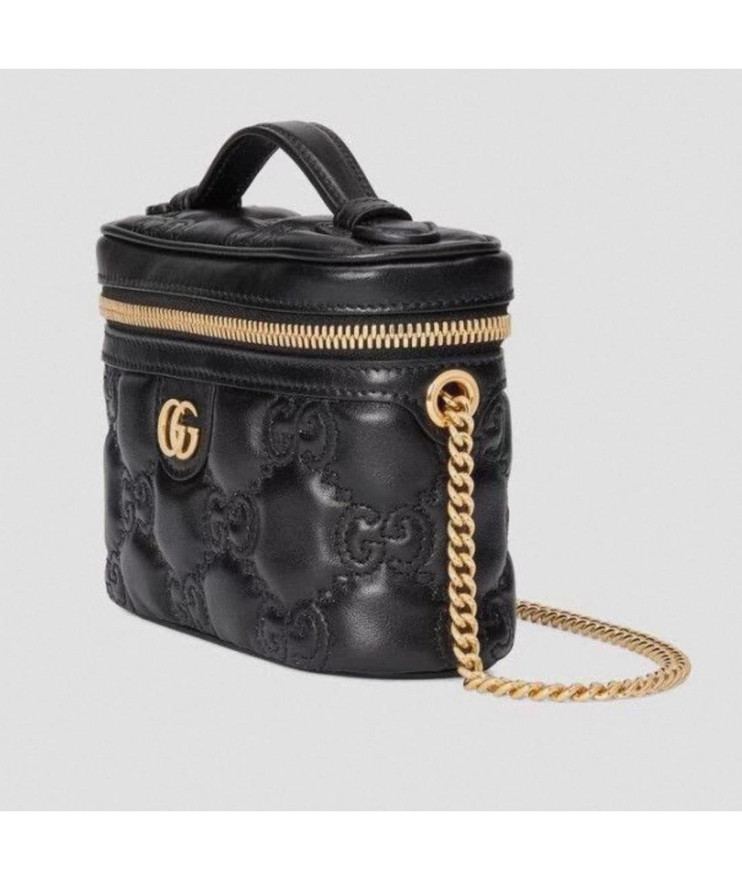 GUCCI Черная кожаная сумка через плечо, фото 3