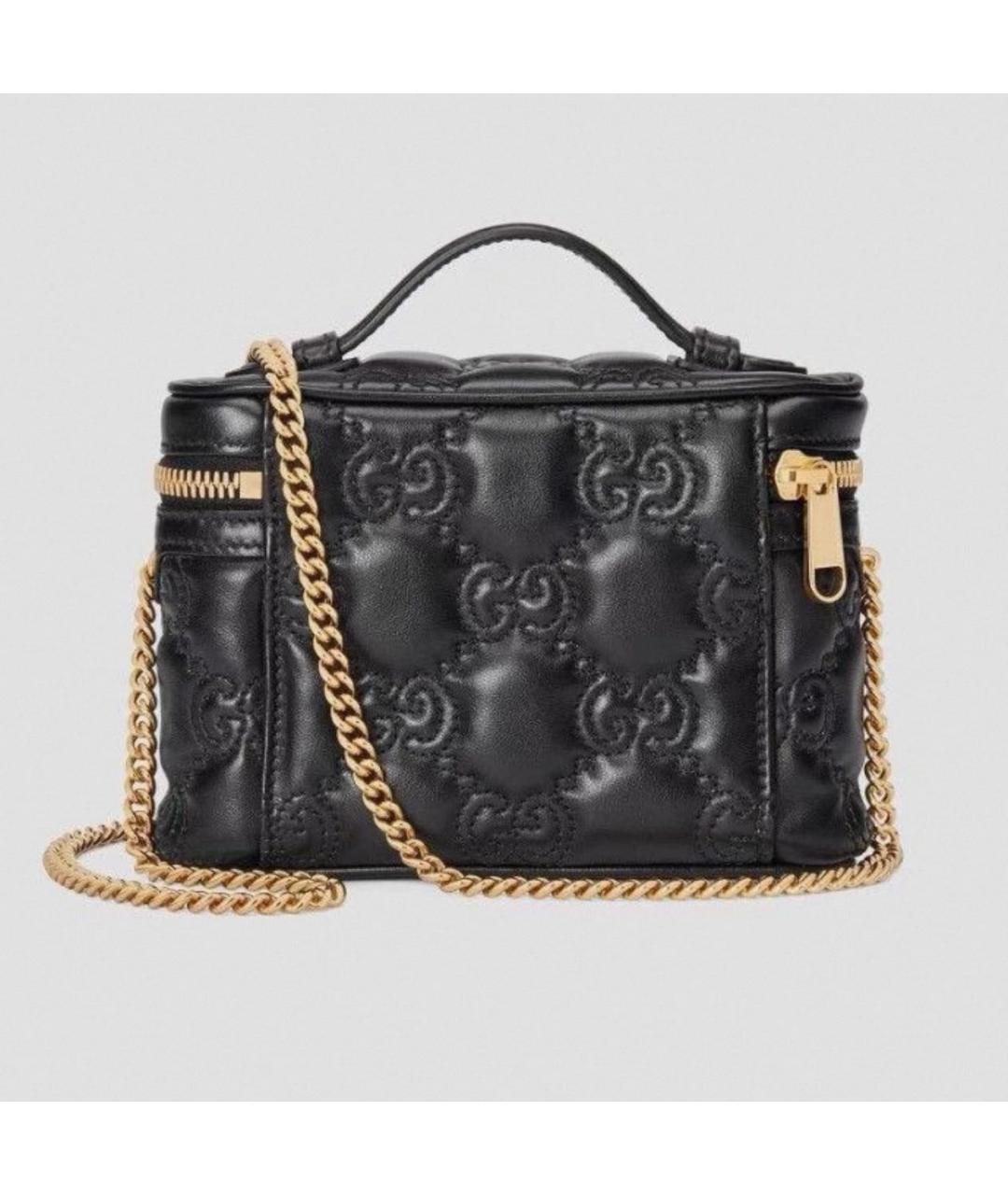 GUCCI Черная кожаная сумка через плечо, фото 5