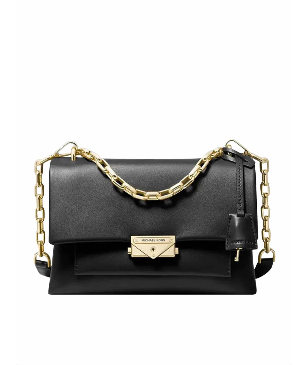 MICHAEL KORS Черная кожаная сумка через плечо, фото 1