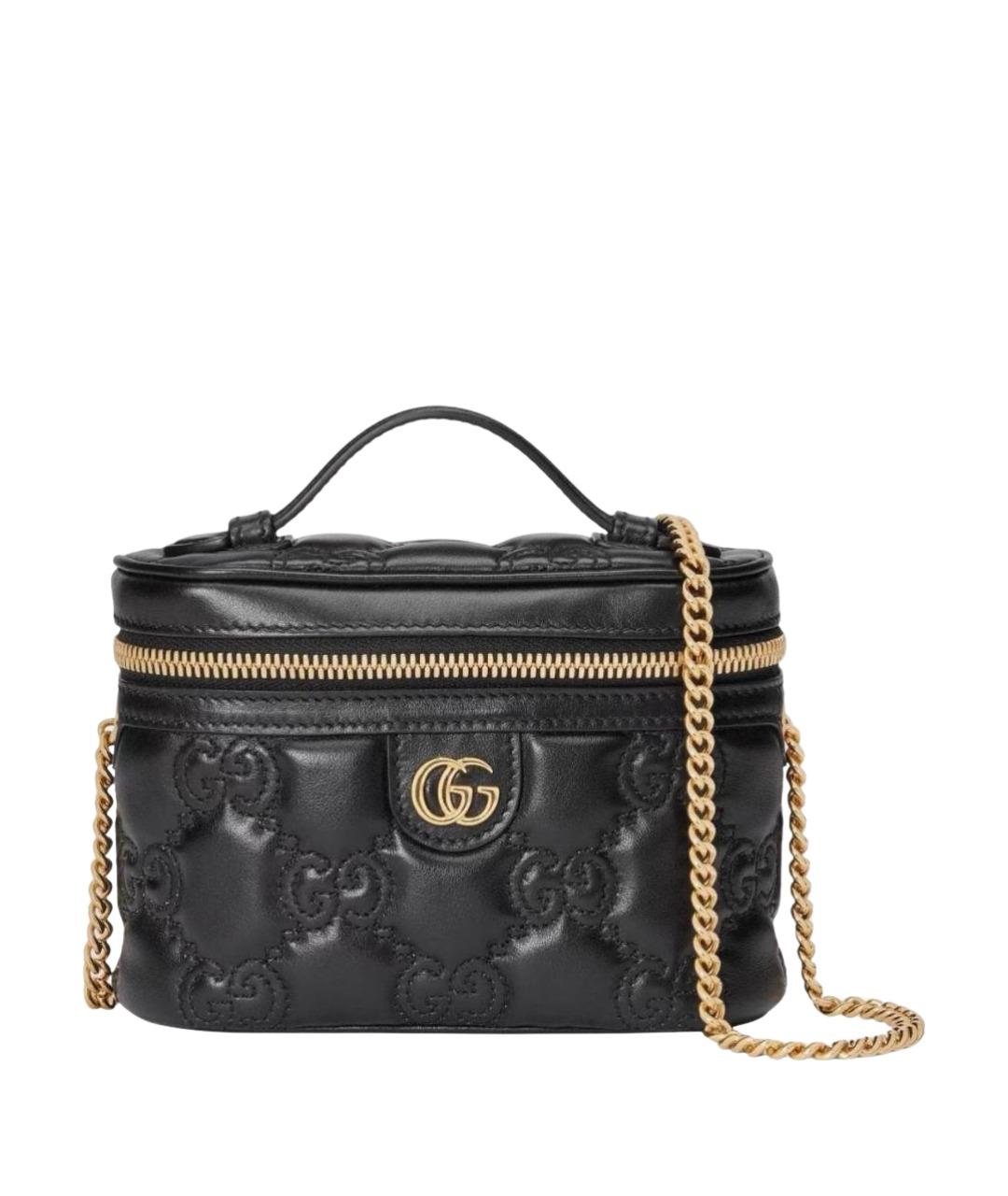 GUCCI Черная кожаная сумка через плечо, фото 1